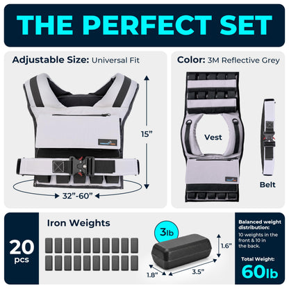 Gymnastics Power Weighted Vest Adjustable for Men and Women – Workout Weight Training Vest for Fitness, Running, Strength, Exercise & Cross Training