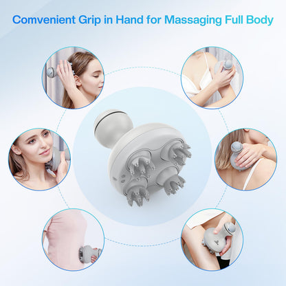 COMFIER Electric Scalp Massager with Mutlti-Modes Vibration, Portable Handheld Head Scratcher for Hair Growth,Waterproof Head Massager for Full Body,Dog Cat Massager for Deep Clean and Stress Relax