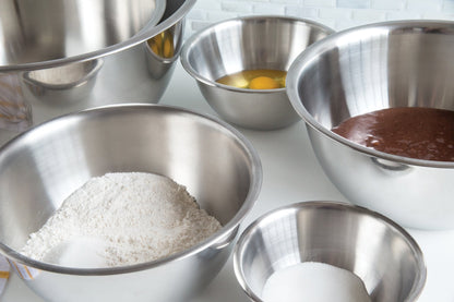 Fox Run 6-Piece Nesting Stainless Steel Polished Mirror Finish Mixing Bowls Set, 0.5, 1.25, 2.75, 4.25, 6.25 and 10.75 Quart