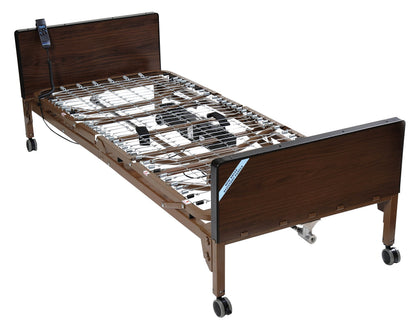Drive Medical Semi Electric Ultra Light Plus Hospital Bed, Brown, 36"