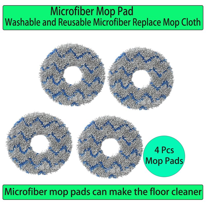 Replacement Spare Parts for Ecovacs DEEBOT X1 OMNI / X1 Turbo / T10 OMNI Robot Vacuum 1 Main Brush 3 Pair Side Brush 4 Mop Pad 3 Filter 4 Dust Bag Activated Carbon Upgraded Accessories