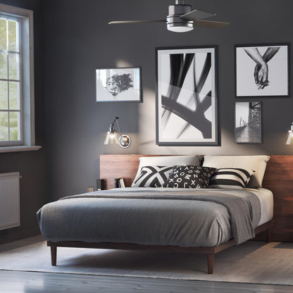 Progress Lighting Trevina II Collection 44" Three-Blade Brushed Nickel Ceiling Fan