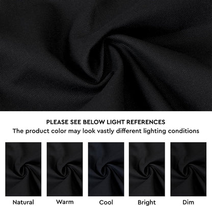 Encasa XO Throw Pillow Covers Set of 2 16x16 in Jet Black | Cotton Pillow Covers for Living Room, Sofa