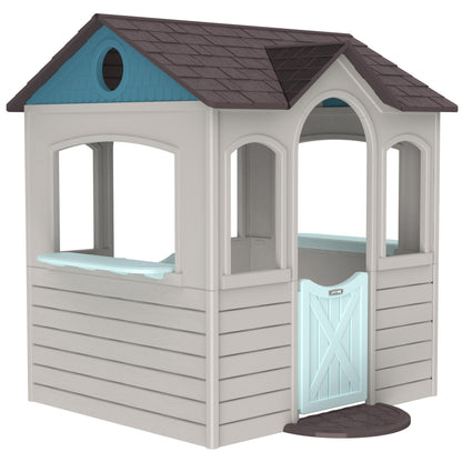 Lifetime Indoor Outdoor Kids Playhouse, Two Store Windows & Farm‑Style Half Doors, Spacious Interior, Easy Snap Together No Tools Assembly, Durable Low‑Maintenance Construction for Ages 3–8