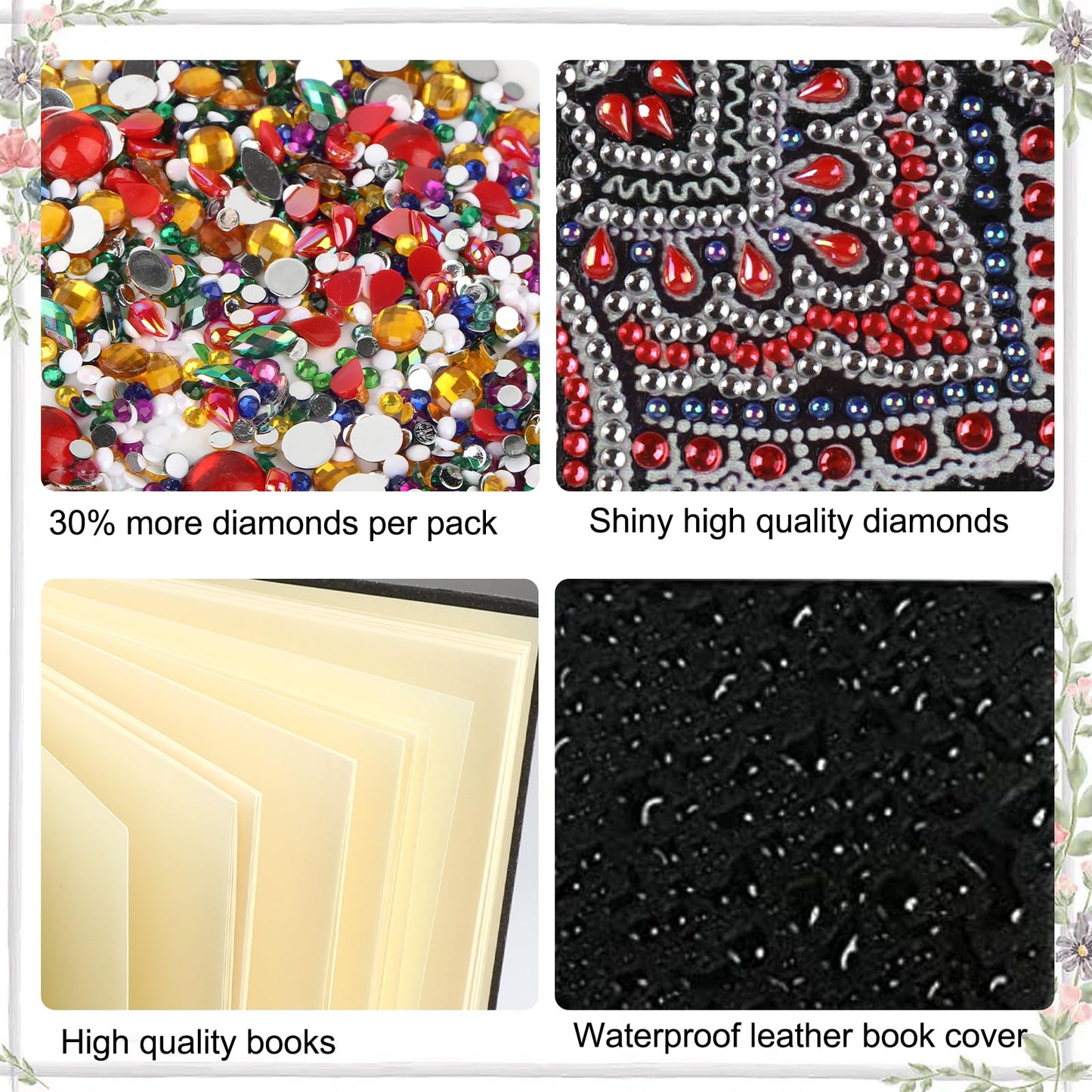 JISHSHAY Diamond Art Notebook Journal Dragon Diamond Painting Note Book Dragon Gem Art Sketchbook Mosaic Kits for Adults Diary Gem Painting Leather Journal A5 Notebook with Special Shaped Drills