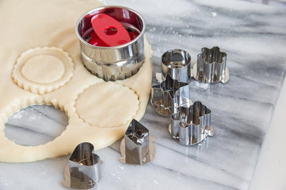 Fox Run Linzer Cookie Cutter Set, 6-Piece, Stainless Steel, 2.5 x 2.5 x 1.75 inches