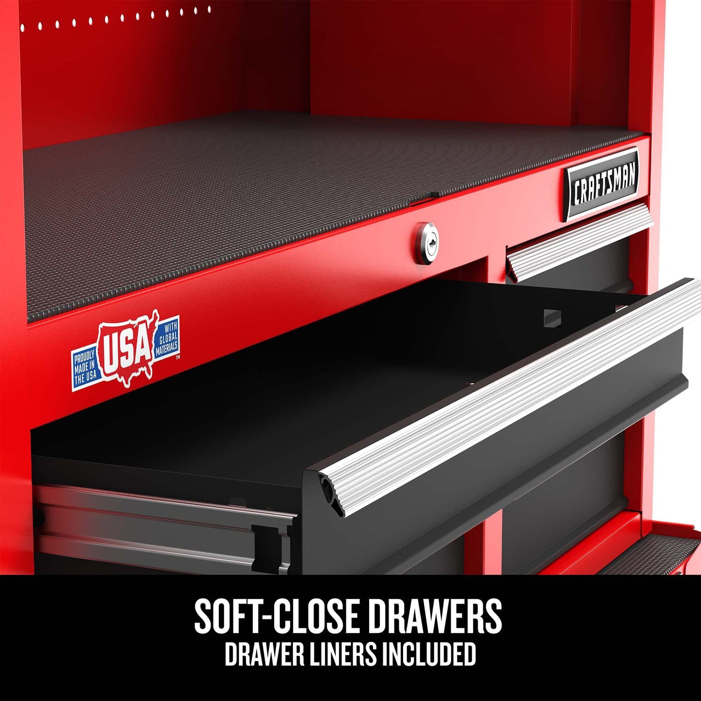 CRAFTSMAN S2000 26IN 4-DRAWER CHEST W/LIGHT & DIVIDE (CMST32642RB)