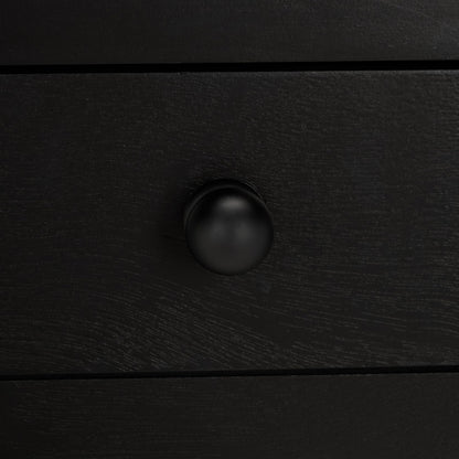SAFAVIEH Furniture - Haven 2-Drawer Writing Desk - Matte Black - Solid Wood - Classic Storage Design - Ideal for Home Office, Den, Living Room, 42.1" W x 18.9" D x 29.5" H (DSK5715B)