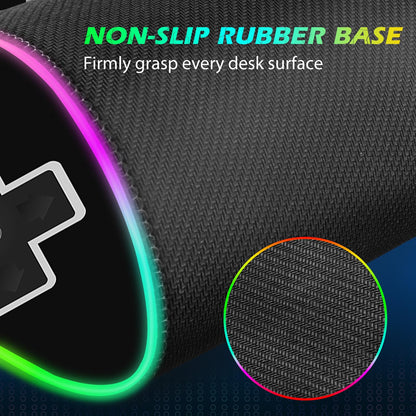 ToLuLu RGB Gaming Wireless Charging Mouse Pad, 5/7.5/10/15W 10 Light Modes LED Mouse Pad Computer Keyboard Mat Mousepad, 800x300x4MM Extended Large Desk Mat for Gaming, MacBook, Laptop, PC, Galaxy