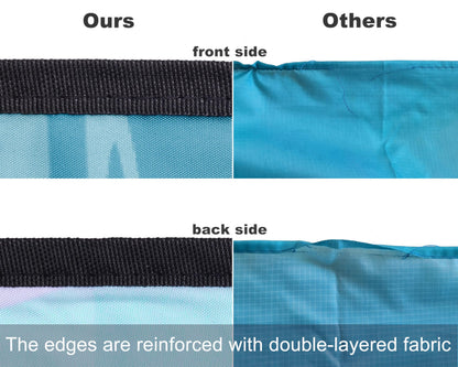 WIWIGO Beach Blanket Waterproof Sandproof Beach Mat 79" X 83"/10'x9'for 2-8 Adults Quick Drying Outdoor Picnic Mat Beach Accessories for Travel, Camping, Hiking