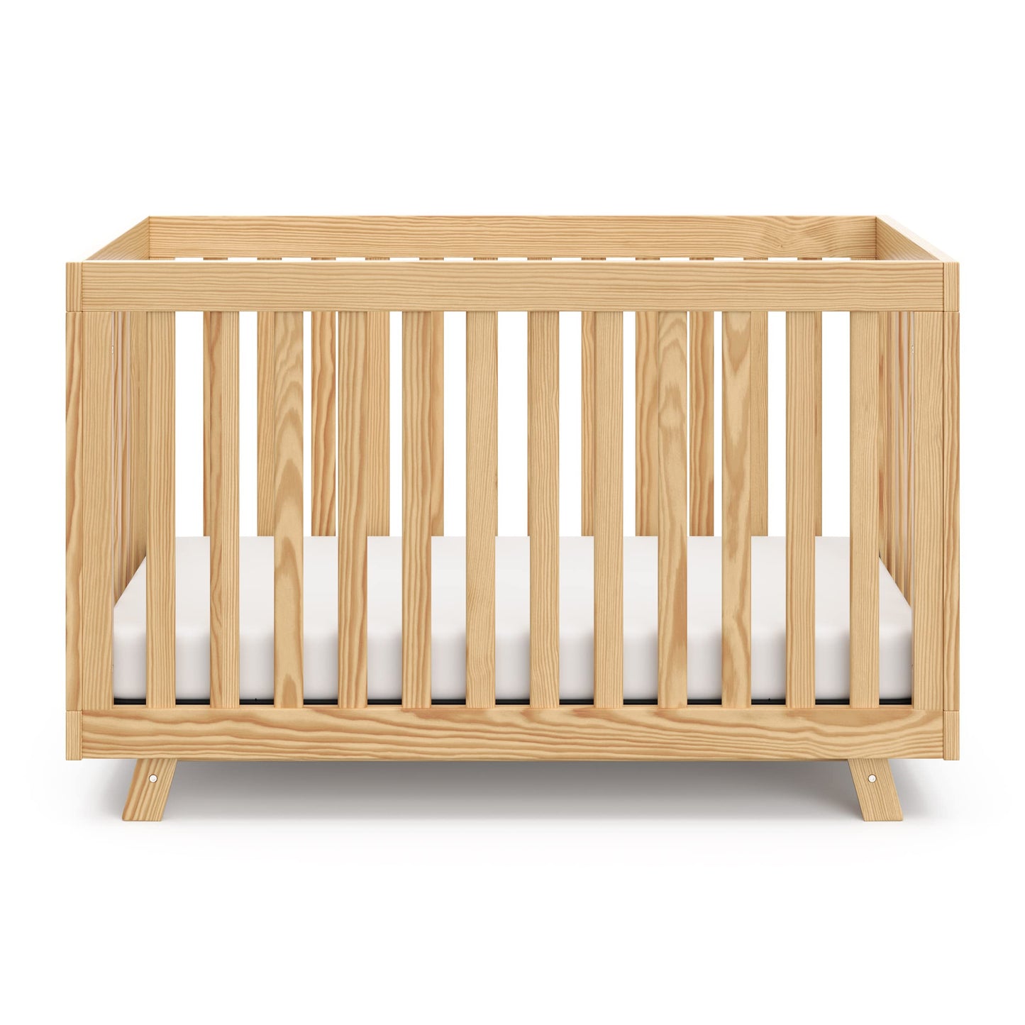 Storkcraft Beckett 3-in-1 Convertible Crib – GREENGUARD Gold Certified, Fits Standard Crib Mattress, Converts to Toddler Bed and Daybed, 4 Mattress Heights, Grow-with-Me Design (Natural)