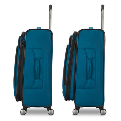 Samsonite Ascella 4 Large Checked Suitcase - Cerulean Blue