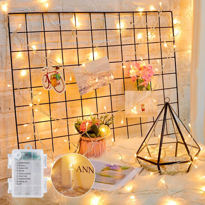 17 50 8 Minetom Christmas String Lights Battery Operated, FT LED Battery Operated Fairy Lights with Timer, Modes