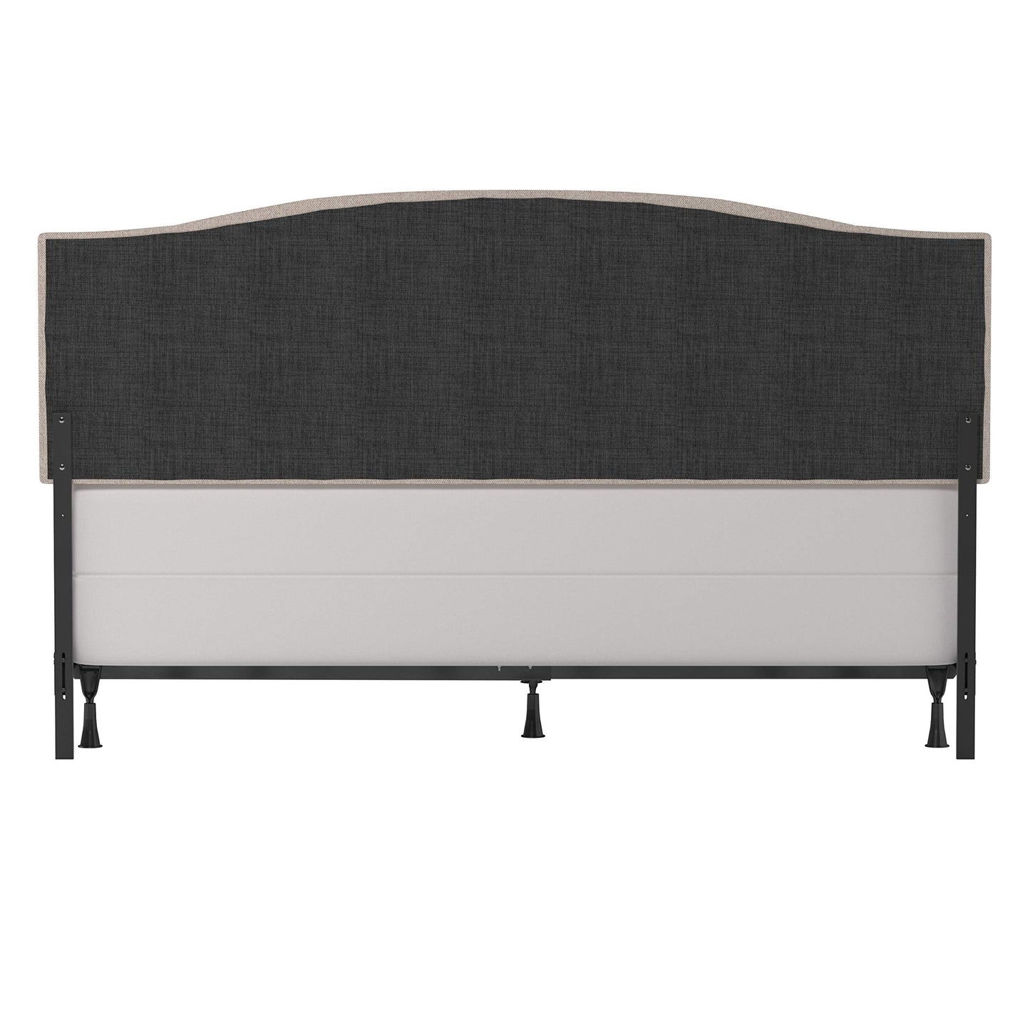 Hillsdale Provence Upholstered King/Cal King Size Headboard with Frame, Light Beige, 2694HKRL