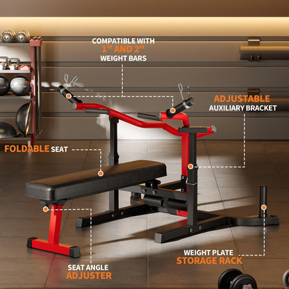 GarveeLife Chest Press Machine, 1250LBS Multi-Functional Adjustable Bench Press Machine with Independent Converging Arms, Flat Incline Bench for Chest, Shoulder, AB Workouts Home Gym Equipment
