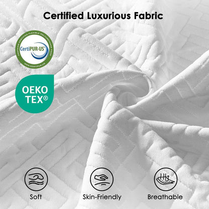 Marsail 10″ Twin Mattress for Bedroom, Medium Firm Memory Foam with Cooling Gel and Graphene Fabric, Pressure Relief, Fiberglass-Free, CertiPUR-US Certified