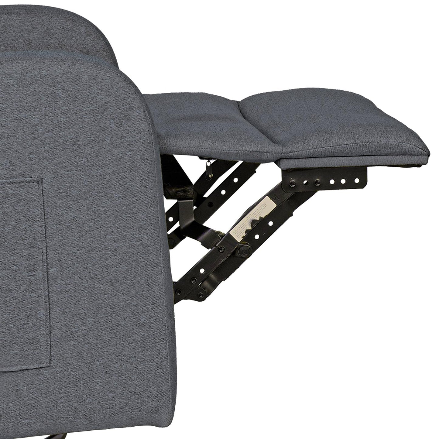 Ink+Ivy Recliner & Rocking Chair: Glider Recliner Nursery Chair for Living Room & Bedroom, Swivel Rocker Recliner with Side Pockets, Comfy Chair for Small Spaces, Grey