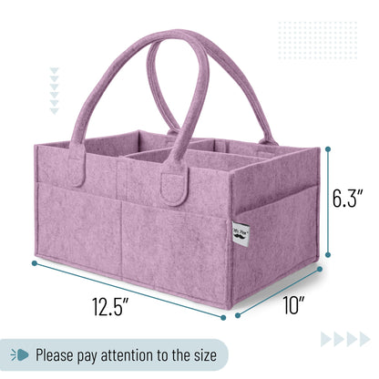 Mr. Pen- Baby Diaper Caddy Organizer, Orchid Mist, Nursery Storage Bin and Car Organizer for Diapers and Baby Wipes