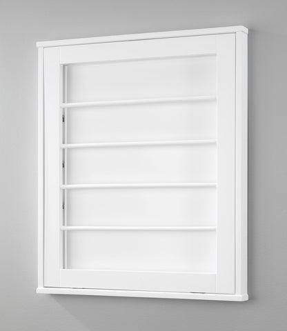 Whitmor MDF, Wood, Steel Wall Mounted Drying Rack for Storage, White