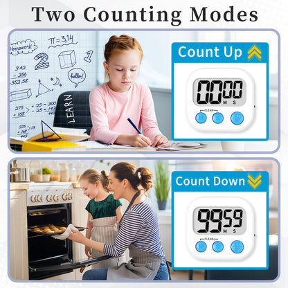 ZILLEEN Classroom Timers for Kids Classroom Magnetic Digital Kitchen Timers for Cooking Teachers Gym Game 12 pcs