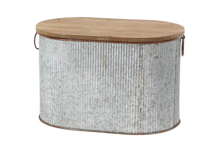 Deco 79 70576 Storage Box, Brown/Gray