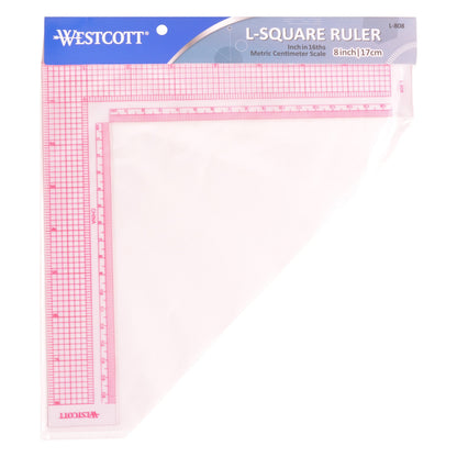 Westcott 8-Inch/17cm L-Square Inch/Metric (L-808) (L-808)