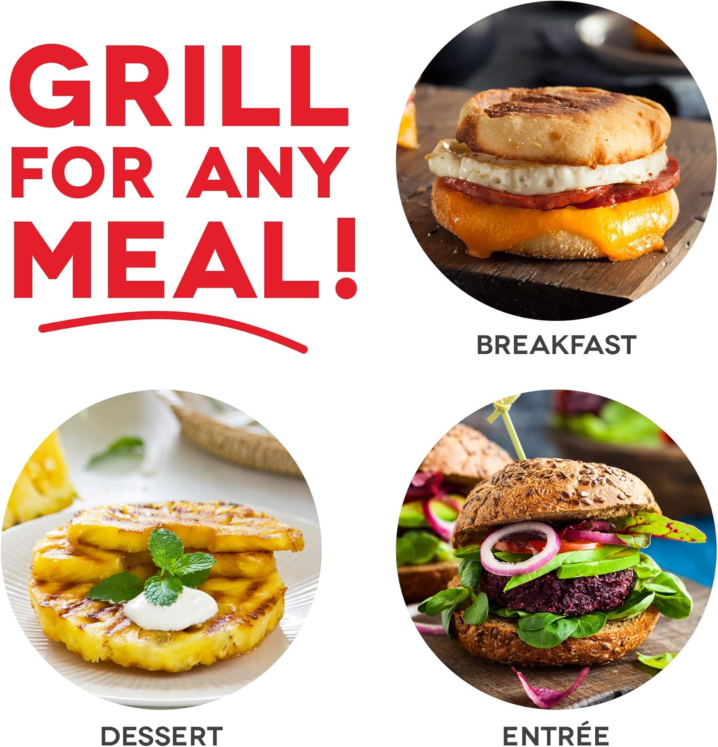 DASH Mini Maker Portable Grill Machine + Panini Press for Gourmet Burgers, Sandwiches, and Snacks - Red