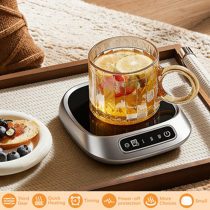 Coffee Mug Warmer,USB Cup Warmer for Desk,Smart Electric Coffee Heating Plate,Three Adjustable Electric Drink Cup Heater for Kitchen, Travel