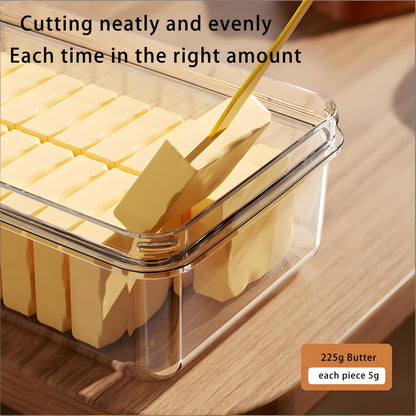 WANEBEIBAY Butter Slicer Cutter, Stick Butter Container Dish with Lid for Fridge,Butter Container Butter Box Case for Countertop or Fridge