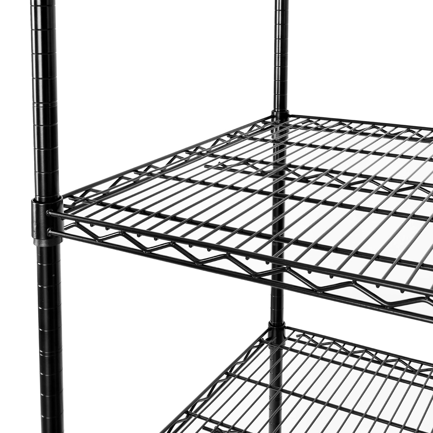Seville Classics UltraDurable Heavy Duty NSF Solid Steel Wire Rack Storage Unit, Organizer for Garage, Warehouse, Office, Restaurant, Classroom, Kitchen, Black, 5-Tier Shelving, 60" W x 24" D