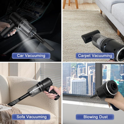 Handheld Vacuum Cordless, Mini Car Vacuum with LED, Electric Air Duster & Vacuum Cleaner 2 in 1