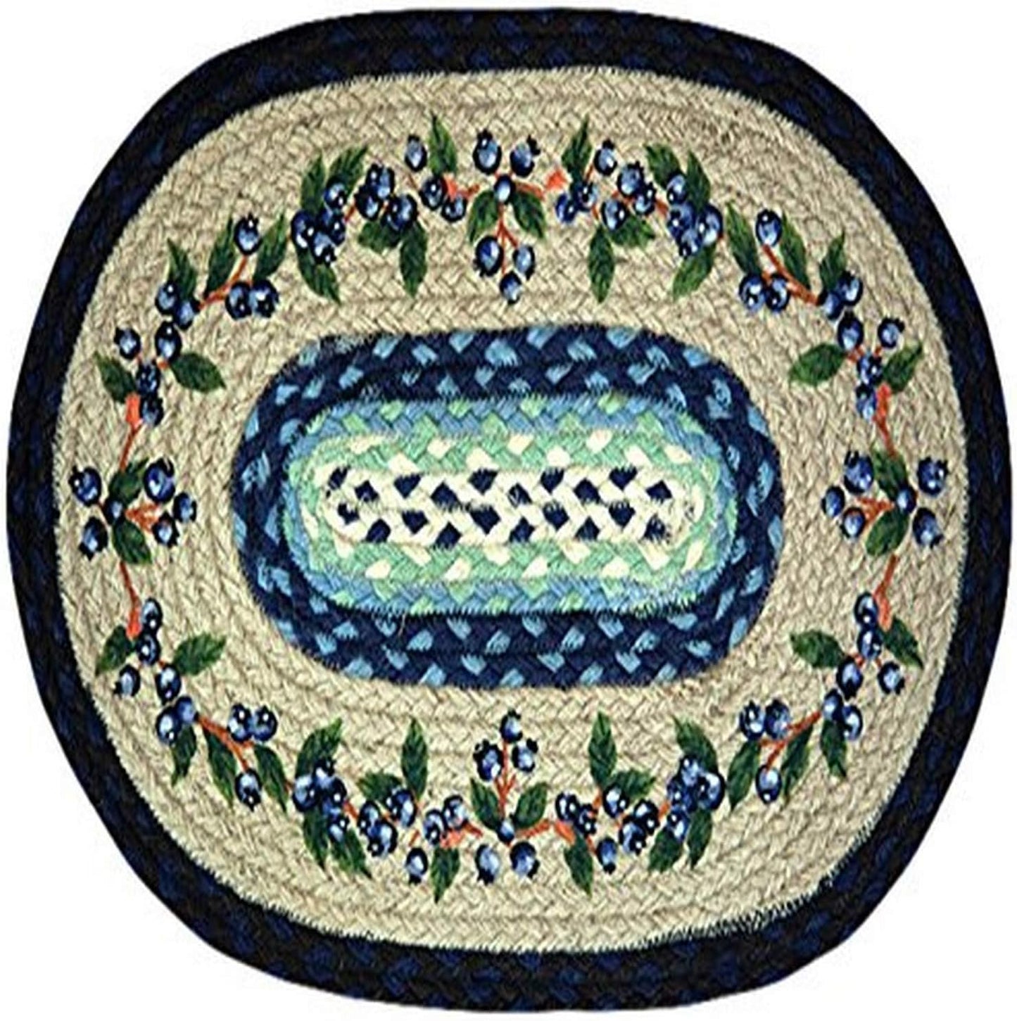 Earth Rugs Placemat, 13 by 19-Inch, Blue, Model 48-312BV