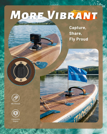 iTAOSTAR W02B 33" Inflatable Paddle Board with Seat, More Fun Inflatable Paddleboard with 5 Fins for Better Balance, Stand Up Paddle Board with Premium SUP Accessories for Adults of All Skill Levels