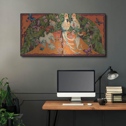Luxe Metal Art 'Bird Valentine' by David Galchutt Metal Wall Art, 48" x 24"