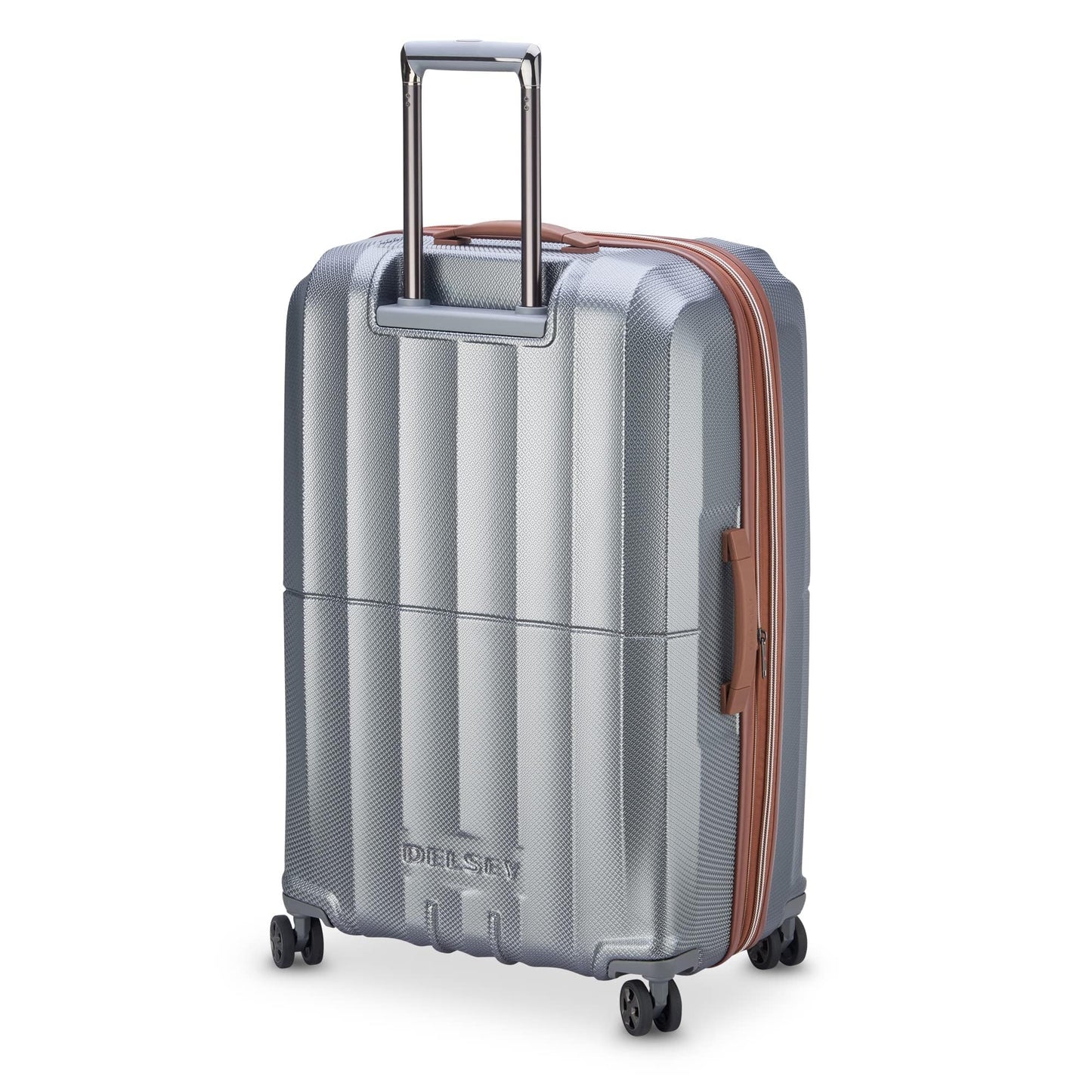 DELSEY PARIS St. Tropez Hardside Expandable Luggage with Spinner Wheels, Graphite, Checked-Medium 24 Inch