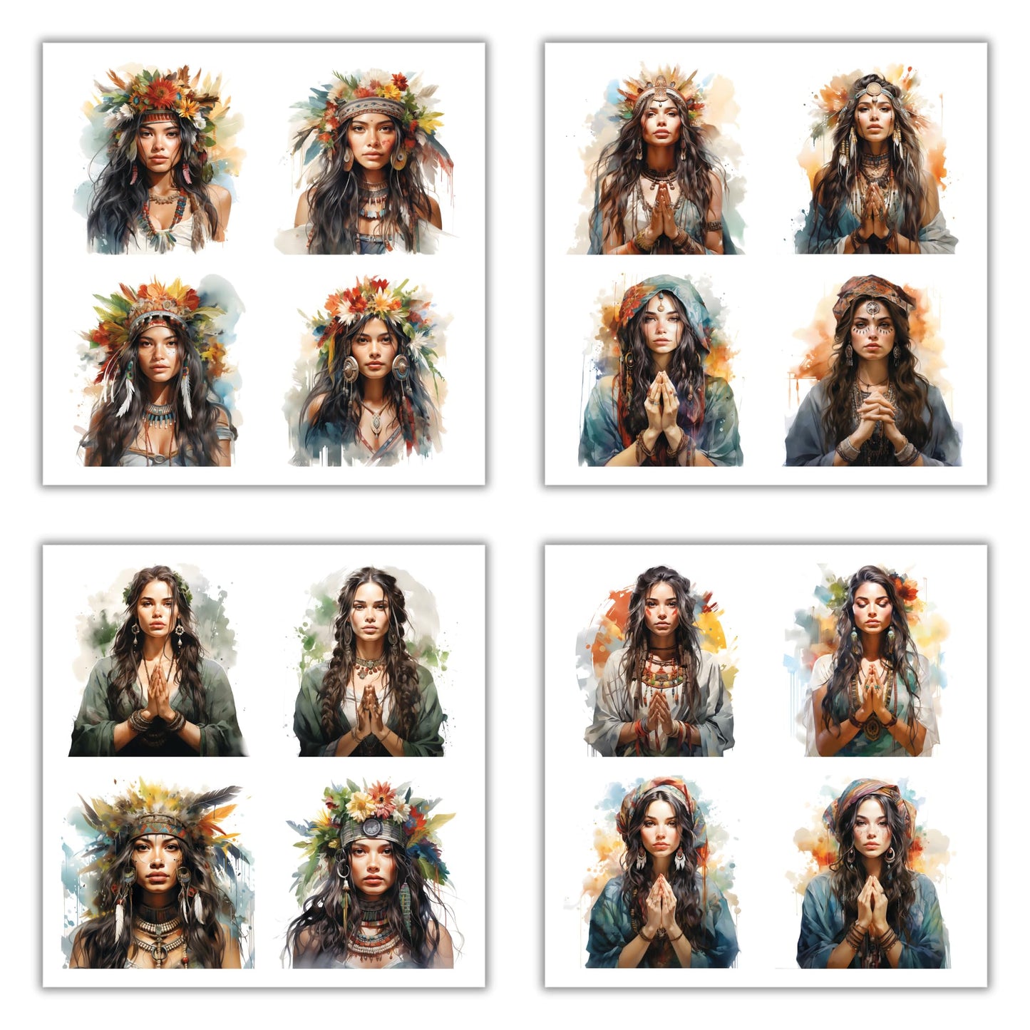 XERE 80 Pcs Mythic Enchantress Women Portraits Scrapbook Stickers Set for Scrapbooking and Journaling Notebooks, Junk Journal Supplies, Sketchbook, Bookmark Making Sticker