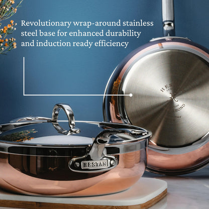 Hestan - CopperBond Collection - 100% Pure Copper Essential Pan, Induction Cooktop Compatible, 3.5 Quart
