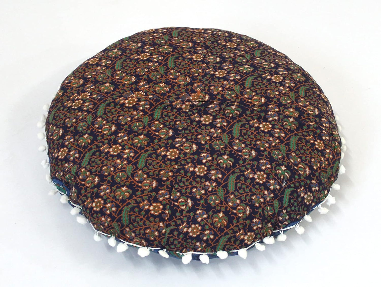 22 Inches Round Mandala Floor Pillow Cover Seating Cushion Throw Cover Hippie Decorative Bohemian Ottoman Pouf Cover