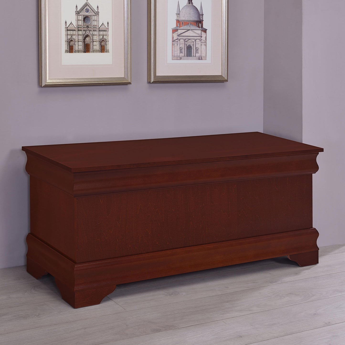 Coaster Home Furnishings - Pablo - Wood - Cedar Chest with Flip-Open Top, Lined Interior and Base Molding - Bedroom - 47-Inch - Warm Brown - 900022