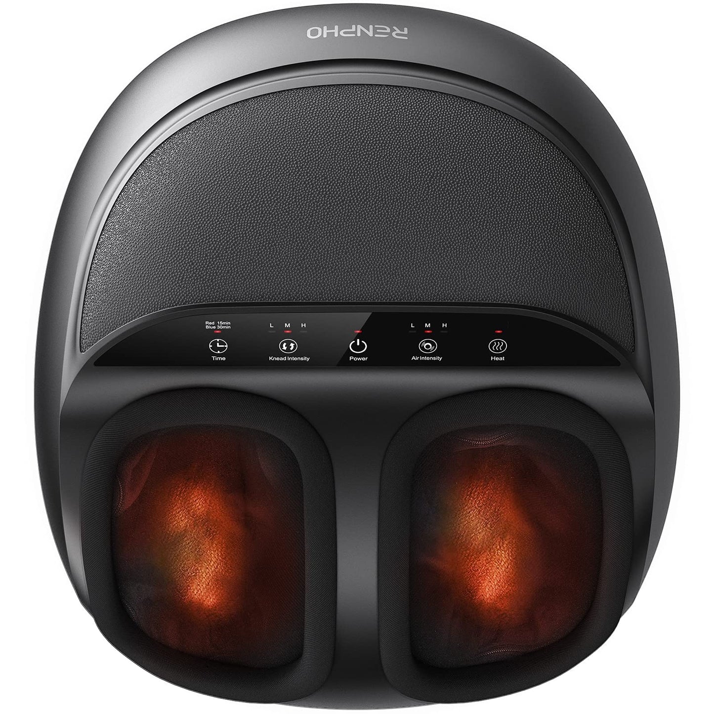 RENPHO Foot Massager Machine [2026 Upgraded], Shiatsu Foot Massager with Heat, True Full Foot Massage, Deep Kneading Plantar Fasciitis Massager for Women Mom Men Dad, Fits Up to Size 13