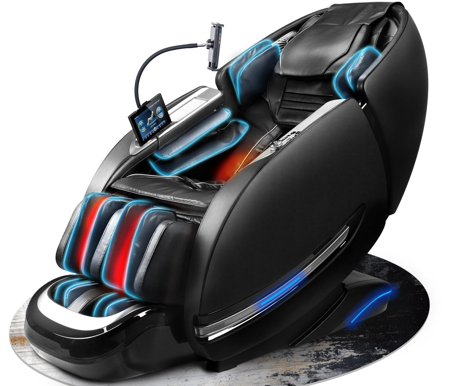 Notired Massage Chair Full Body, 2026 Zero Gravity SL-Track Shiatsu Massage Chair Recliner with 12 Auto Modes, Thai Yoga Stretch, Foot Rollers, Heated Waist & Calf, AI Control & Body Scan, L183 Black