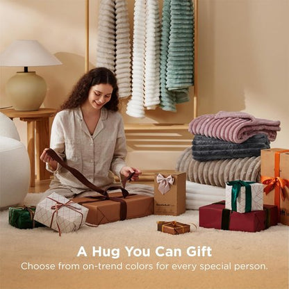 Bedsure GentleSoft California King Blanket - Cozy Grey Throw for Bed, 102x96 Inches