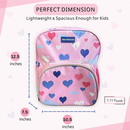 therathreads Junie Feeding Tube Backpack for Kids Enteral Feeding Pumps (EnteraLite Infinity and Kangaroo Joey), G Tube, J Tube, GJ Tube, PEG Tube Bag fits 500mL to 1L Capacity Bags (Hearts)