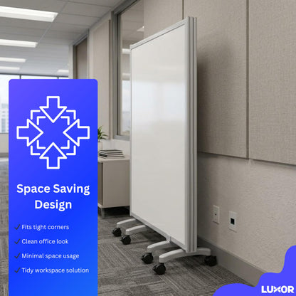 Luxor MB9152WW 3-Panel Mobile Magnetic Whiteboard Room Divider