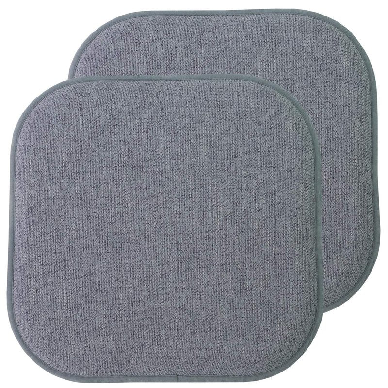 Sweet Home Collection Cushion Memory Foam Chair Pads Honeycomb Nonslip Back Seat Cover 16" x 16" 6 Pack Light Baby Blue