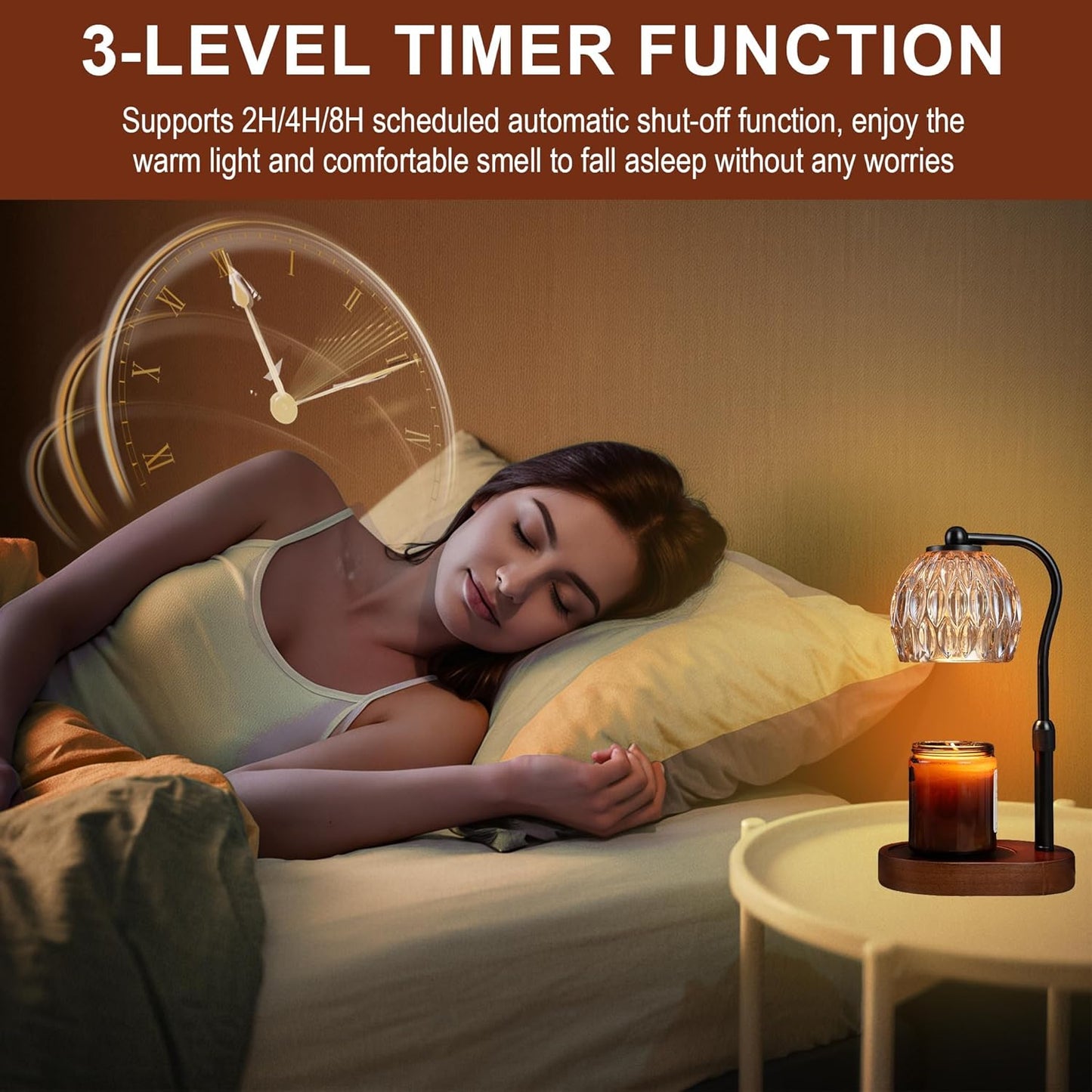 SunnySam Dimmer, Gifts(2 Bulbs) Candle Warmer Lamp with Timer & Wax Melt Warmer for Jar Candles,Home Decor Desk Lamp