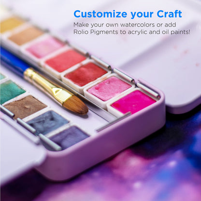Rolio Premium Mica Powder - Salmon Pink (50G / 1.76oz) - 1 Jar of Pink Pigment Powder for Epoxy Resin, Dye, Soap Making, Nail Polish, Paint, Candle Making, Bath Bombs, Slime