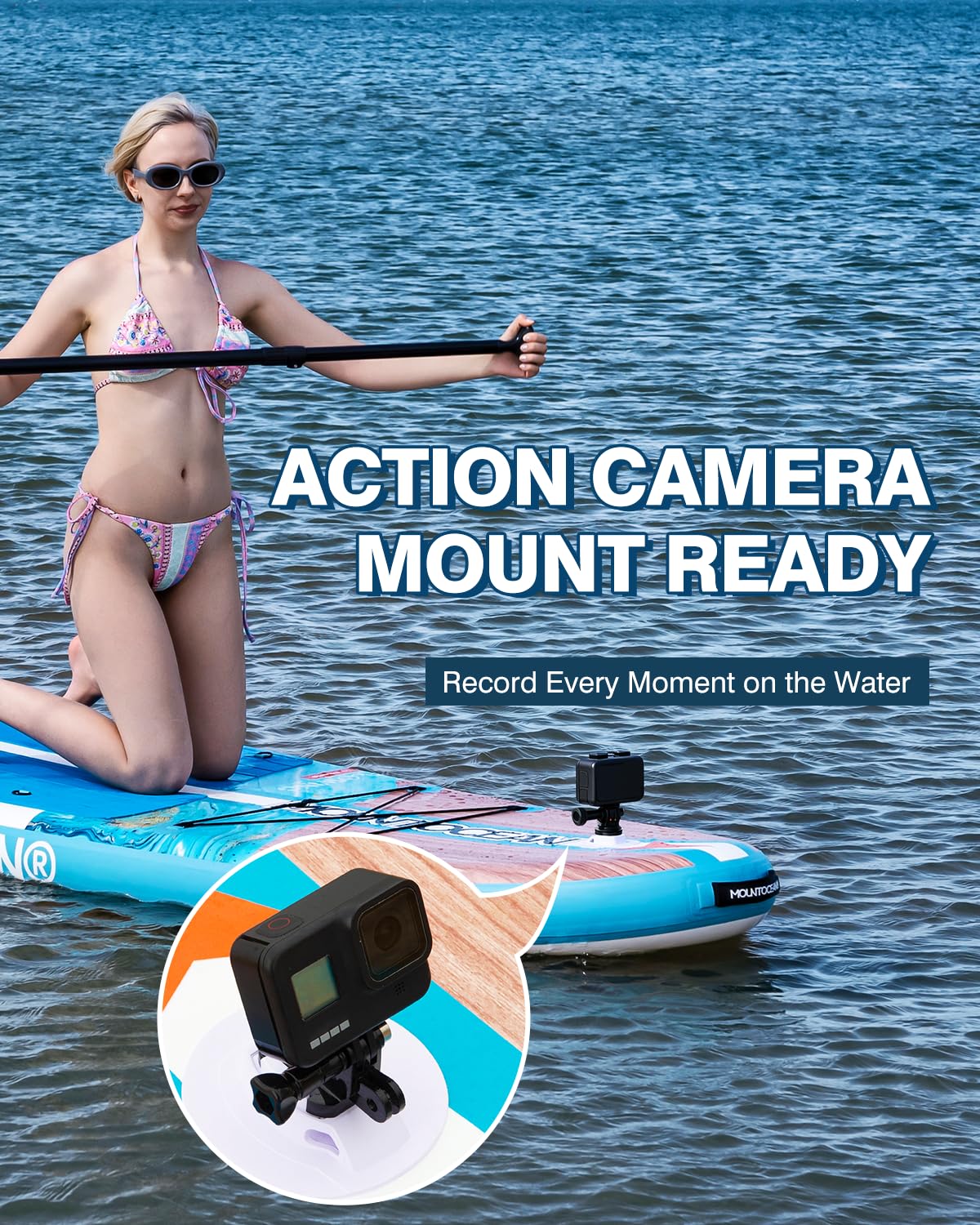 Mountocean 10'6" Inflatable Stand Up Paddle Board - 450lbs Max Capacity Ultra-Stable SUP for Adults & Youth - Non-Slip EVA Deck, All-Around ISUP with Complete Accessories