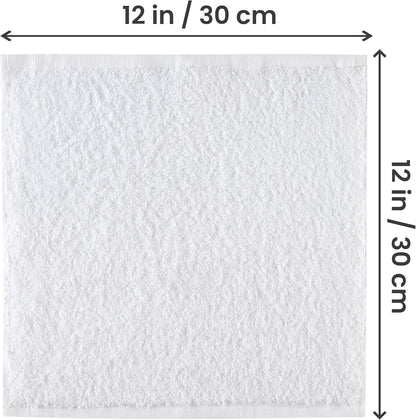 12 Pack Set, 100% Utopia Towels Cotton Washcloths Ring Spun Cotton, Premium Flannel Face Cloths, Highly Absorbent