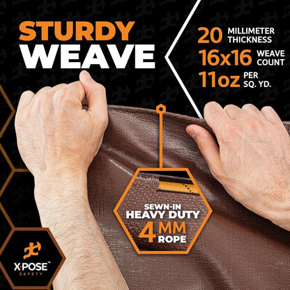 Xpose Safety 20' x 40' Ultra Heavy Duty Tarp - 20 Mil Waterproof Tarps for Camping, Outdoor Adventures & Tent Cover, UV Protection, Reinforced Corners, All-Weather Durability
